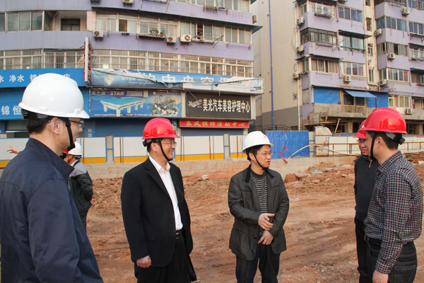 江苏省大丰市住建局一行到城西干道项目部考察